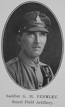 Fernley G H Saddler Royal Field Artillery William Graham Roll Of Honour