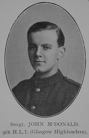 McDonald J Sergt 9th Highland Light Infantry
