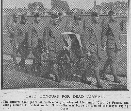 De Frece C Lt Royal Flying Corps The Graphic 15th Aug 1916