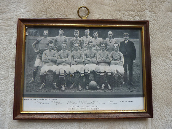 Framed Photographic Print Of Players Rangers Football Club 1905-06 Identified