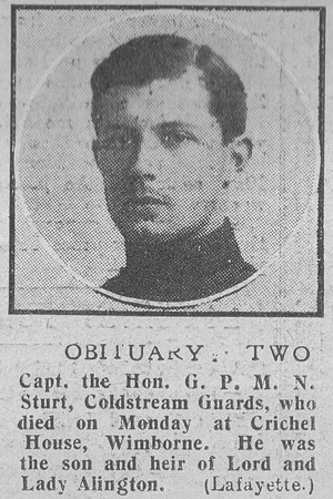 Sturt G P M N Captain The Hon Coldstream Guards The Graphic 13th Nov 1918