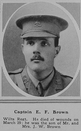 Brown E F Captain 5th Wilts Regt The Sphere 12th May 1917