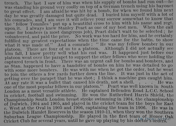Peart S B Rfn 2436 21st London Regiment Obit Part 2 De Ruvignys Roll Of Honour Vol 1