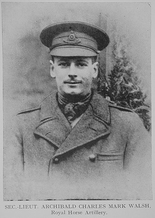 Walsh A C M 2nd Lt Royal Horse Artillery