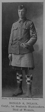Polson D Cpl S/8763 1st Seaforth Highlanders The Sword Of The North Highland Memories Of The Great War - Dugald MacEchern