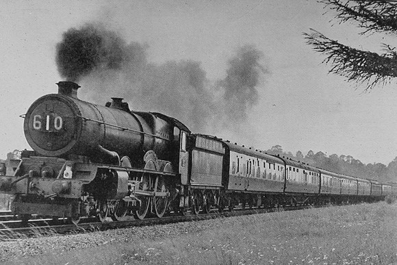 No 6002 King William IV Near Bruton With The Perranporth To Brighton 1950s