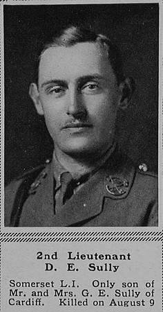 Sully D E 2nd Lt 9th Somerset Light Infantry The Sphere 18th Nov 1916