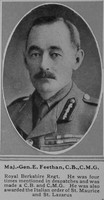 Feethan E Maj Gen CB CMG R Berks Regt The Sphere 18th May 1918