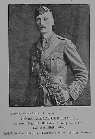 Fraser A Col 4th Cameron Highlanders The Sword Of The North Highland Memories Of The Great War - Dugald MacEchern