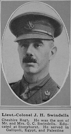 Swindells J H Lt Col Cheshire Regt The Sphere 21st Sep 1918
