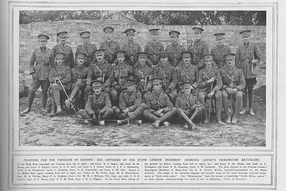 London Regiment 13th Battalion Officers