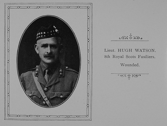 Watson H Lt 8th Royal Scots Fusiliers William Graham Company Record Of Service Great War