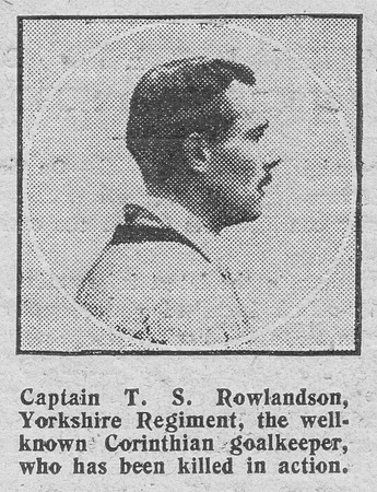 Rowlandson T S Captain MC 4th Yorkshire Regiment The Graphic 22nd Sep 1916