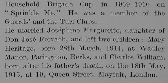 Banbury C W Captain 3rd Coldstream Guards Obit Part 4 The Bond Of Sacrifice Vol 1