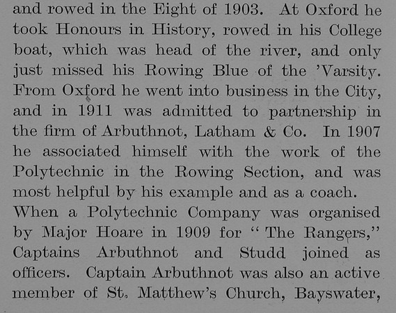 Arbuthnot A H Captain 12th London Regiment Obit Part 2 The Bond Of Sacrifice Vol 2