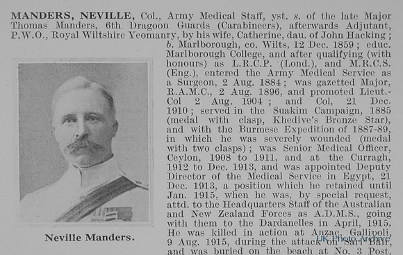 Manders N Col Army Medical Staff Obit Part 1