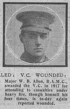 Allen W B Major VC Royal Army Medical Corps The Graphic 1st Nov 1918