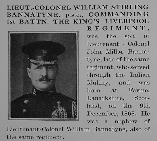 Bannatyne W S Lt Col 1st Kings Liverpool Regiment Obit Part 1 The Bond Of Sacrifice Vol 1