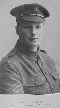 Fielder C B CSM 1231 9th London Regiment