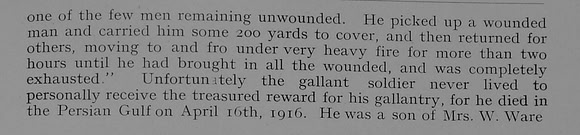 Ware S W Cpl VC Seaforth Highlanders Part 2