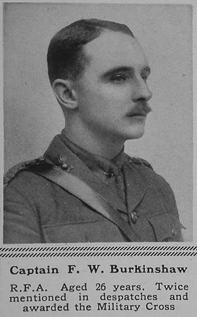 Burkinshaw F W Captain RFA The Sphere 6th May 1916