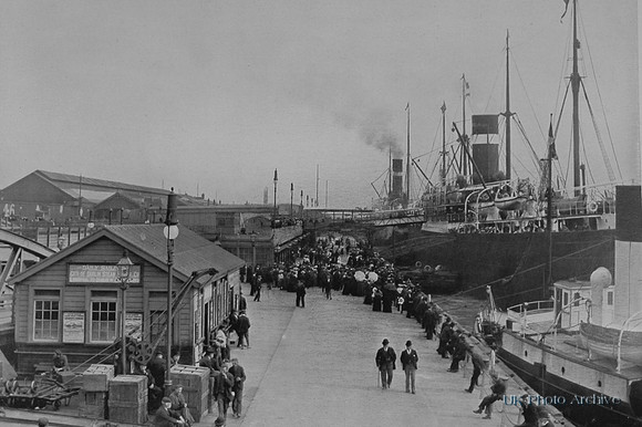 Liverpool Landing Stage RMS Ionian And SS Canopic c.1900