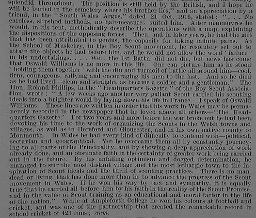 Williams O M Major 1st Monmouthshire Regiment Obit Part 3 De Ruvignys Roll Of Honour Vol 3