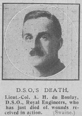 Du Boulay A H Lt Col DSO Royal Engineers The Graphic 13th Nov 1918