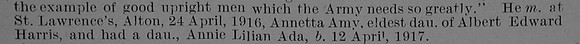 Piper W H S Gnr 323063 Royal Garrison Artillery Obit Part 2 De Ruvignys Roll Of Honour Vol 5