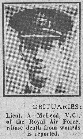 McLeod A Lt VC Royal Air Force The Graphic 6th Dec 1918