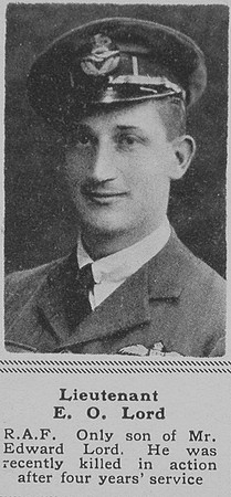 Lord E O Lt Royal Naval Air Service The Sphere 2nd Nov 1918