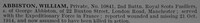 Abbitson W Pte 10841 2nd Royal Scots Fusiliers Short Obit De Ruvignys Roll Of Honour Vol 2
