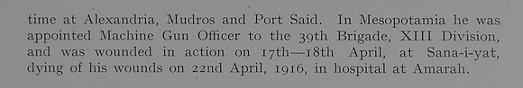 Tresidder C T Captain 7th Gloucestershire Regiment Obit Part 2 Dulwich College Roll Of Honour