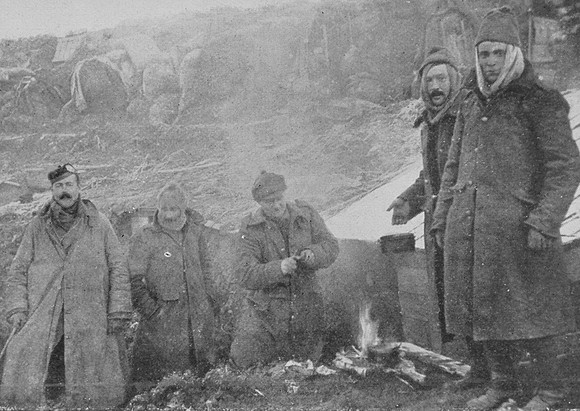 Cooking Operations In A Field Kitchen Winter 1914