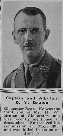 Bruton B V Captain 5th Gloucs Regt The Sphere 3rd Aug 1918
