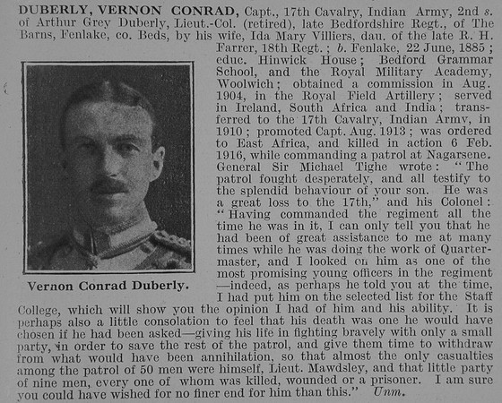 Duberly V C Captain Indian Army Obit De Ruvignys Roll Of Honour Vol 3
