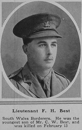 Best F H Lt Brecknock Btn SWB The Sphere 28th Apr 1917