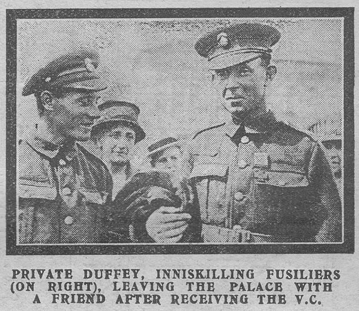 Duffey J Pte VC 6th Royal Inniskilling Fusiliers The Graphic 26th July 1918