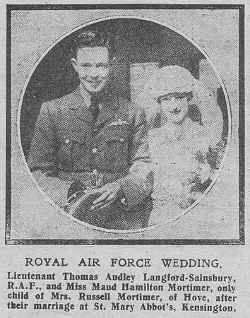 Langford-Sainsbury T A Lt Royal Air Force The Graphic 11th July 1918
