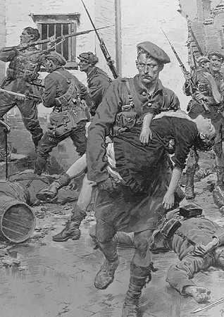 A Scottish Soldier In The Village Of Loos