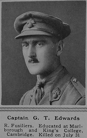Edwards G T Captain 24th Royal Fusiliers The Sphere 4th Nov 1916