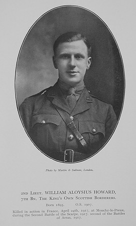Howard W A 2nd Lt 7th Kings Own Scottish Borderers