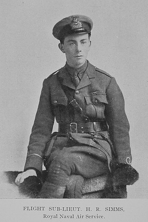 Simms H R Flt Sub Lt Royal Naval Air Service