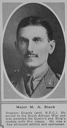 Black M A Major 5th Dragoon Guards The Sphere 21st Apr 1917