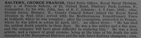 Saltern G F Chief Petty Officer Nelson Bn. R.N. Div Royal Naval Volunteer Reserve Obit De Ruvignys Roll Of Honour Vol 4