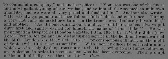 Sutton E G Lt MC 7th Royal Sussex Regiment Obit Part 2 De Ruvignys Roll Of Honour Vol 3