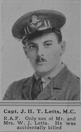 Letts J H T Captain MC RNAS The Sphere 14th Dec 1918