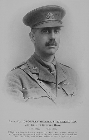 Swindells G H Lt Col 4th Cheshire Regiment