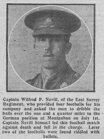 Nevill W P Captain 8th East Surrey Regiment The Graphic 17th July 1916