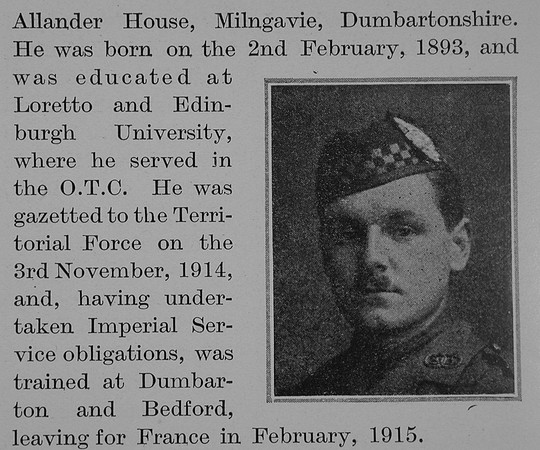 Birrell G H G 2nd Lt 9th Argyll Sutherland Highlanders Obit Part 2 Bond Of Sacrifice Vol 2
